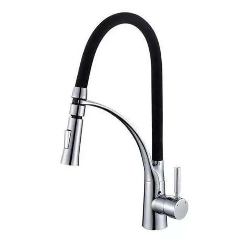 Torneira Gourmet Cozinha Mono Mangueira Preta Luxo Dc-6015
