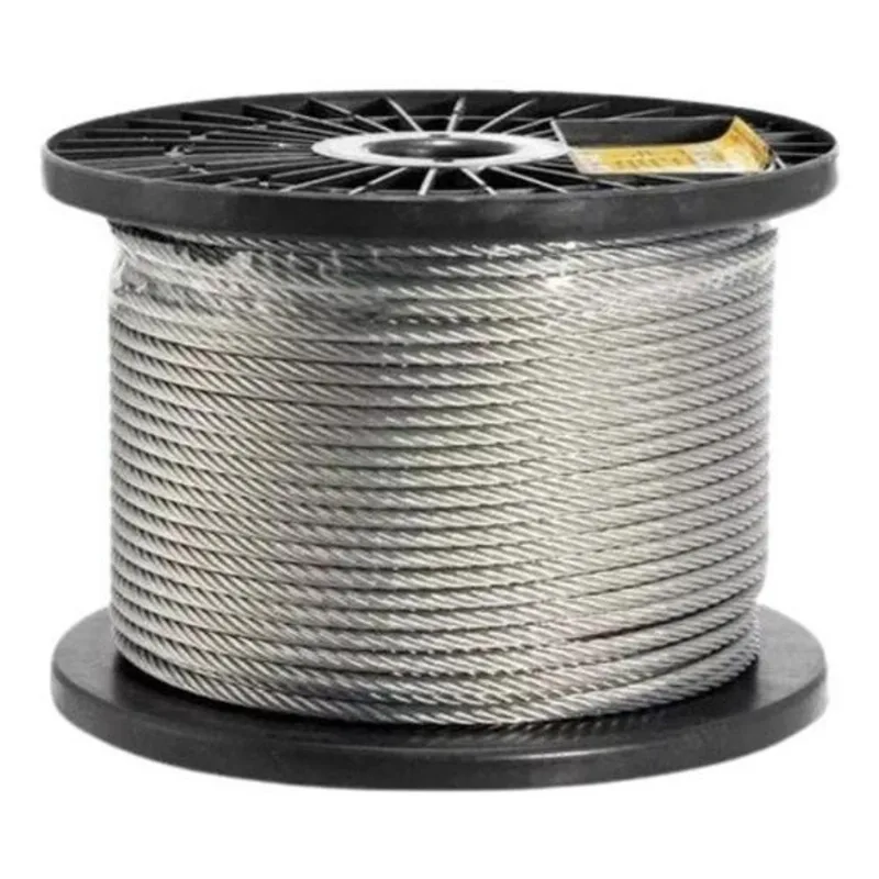 100M Cabo De Aço Galvanizado 1/8 3,2Mm 6X7 Alma De Fibra