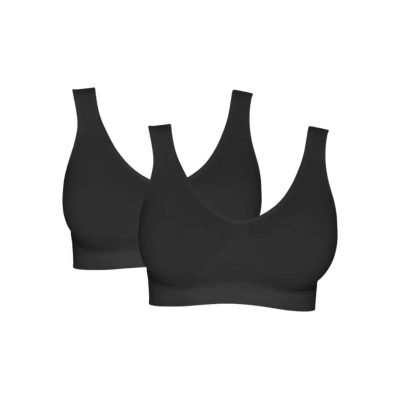 Kit Com 2 Top Hanes De Academia Sem Bojo Liso Feminino