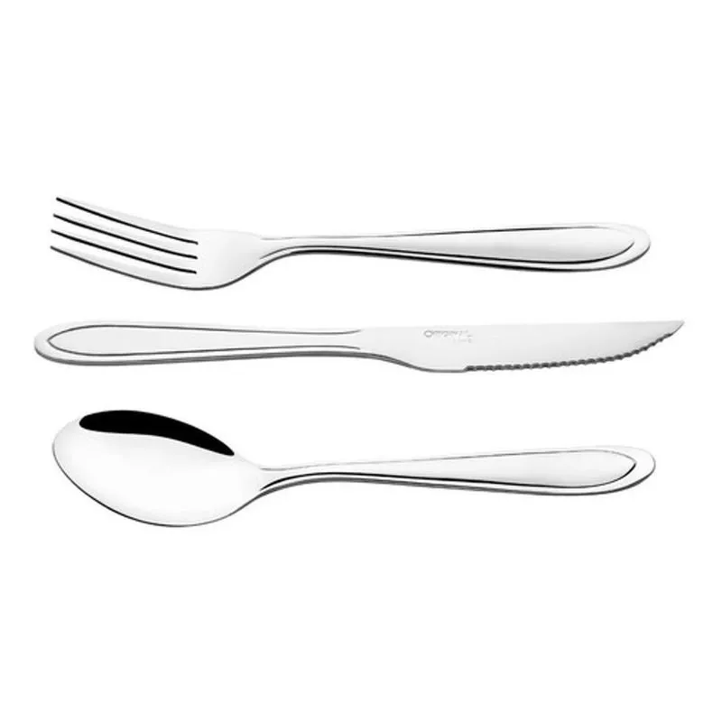 Jogo Garfo Faca Colher Inox 60 Peças Bar/Restaurante Buffet