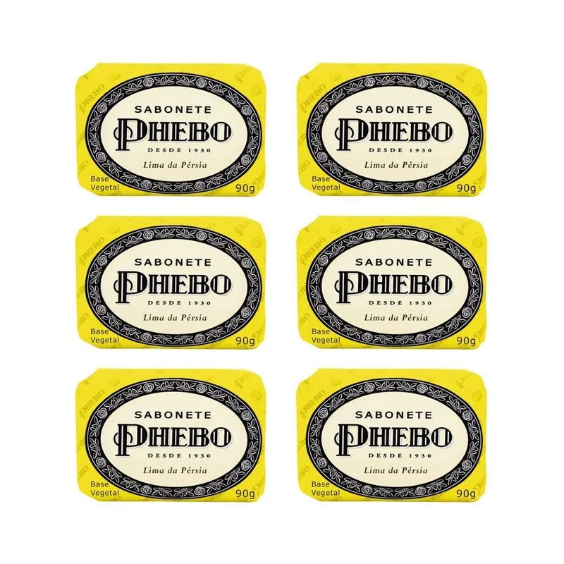 Kit Sabonete Phebo Lima Da Persia 90g Glicerina Vegetal