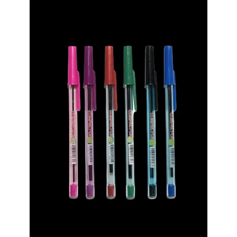 Conjunto 6 Canetas Esferográficas Compactor 0.7mm