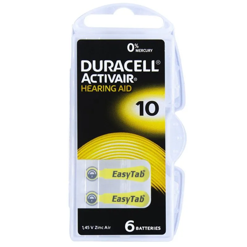30 Pilhas DA10 DURACELL baterias PR70 Aparelho auditivo