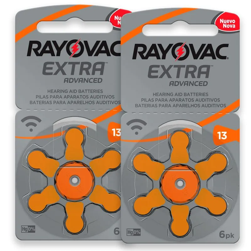 12 Pilhas Baterias 13 Pr48 Aparelho Auditivo Rayovac