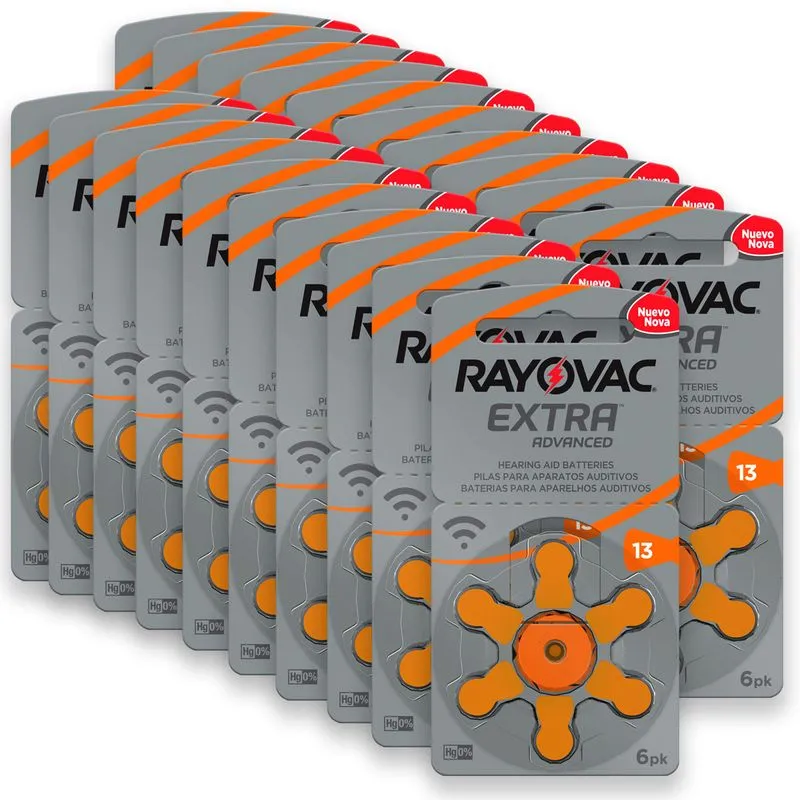 120 Pilhas Baterias 13 Pr48 Aparelho Auditivo Rayovac