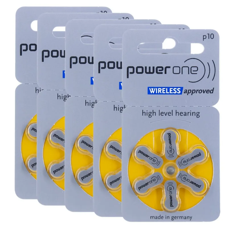 Pilha Auditiva 10 Power One Bateria Pr70 kit 30 unidades
