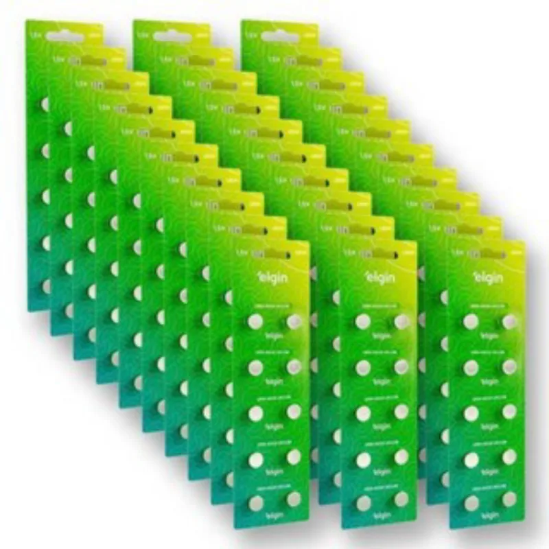 Pilha Alcalina LR1130 Elgin Bateria LR54 AG10 kit 300 unidades