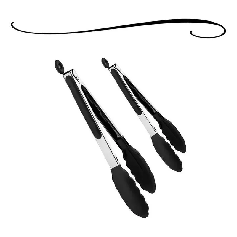 Unigift 2 Pegadores De Aço Inox Silicone Cor Preto
