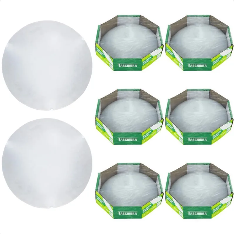 Kit 8 Plafon Taschibra Jurerê 25Cm Redondo Led 6500K Bivolt