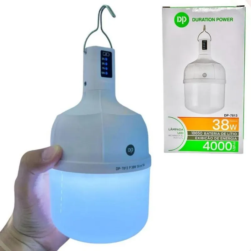 3x Lampião Camping Led Recarregável Acampamento Barraca Pesc