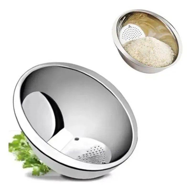 10x Escorredor De Massa E Macarrão Aço Inox 26 Cm Arroz