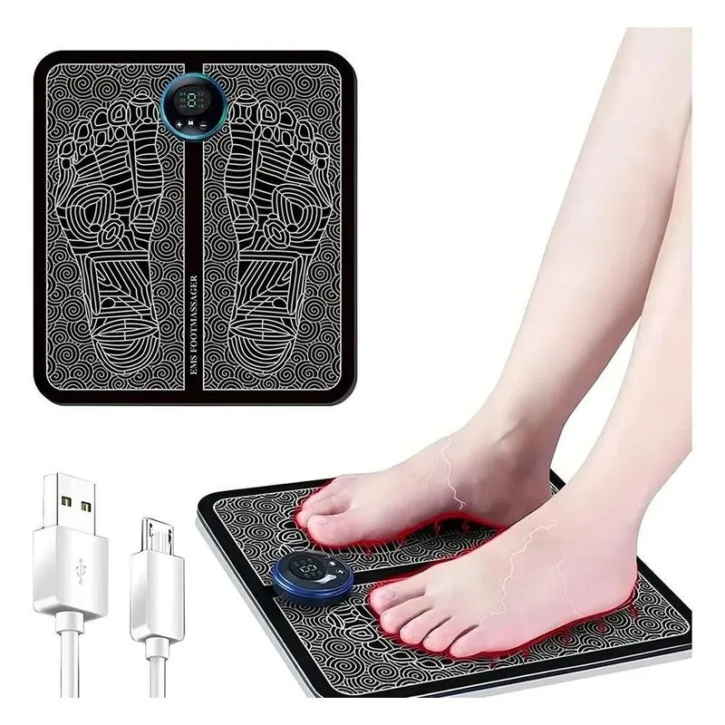 10x Massageador Tapete Ems Elétrico Perna Pés Pulso Almofad