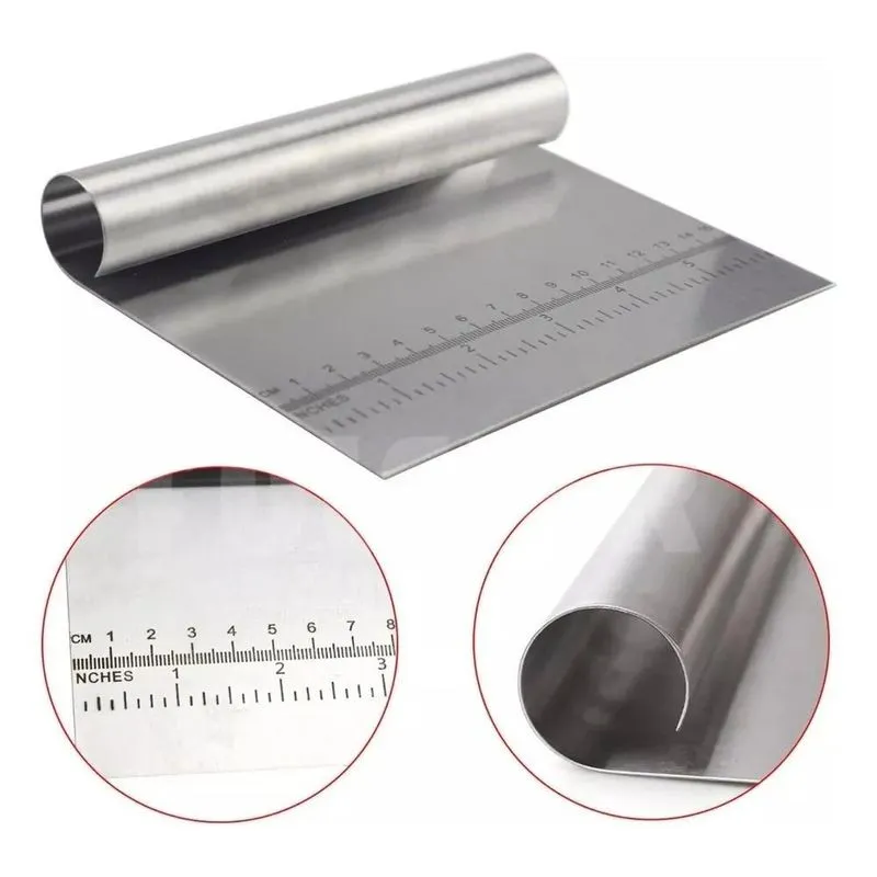 5x Espátula Padeiro Multiuso Cozinha Prática Inox - Rita Lob