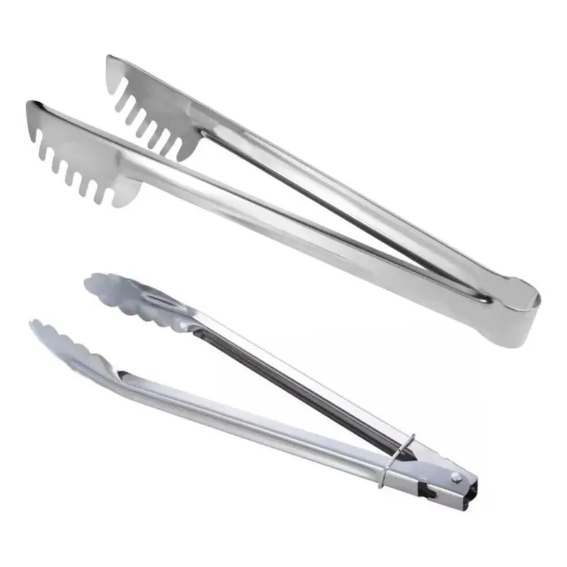 3x Kit 2 Pegadores Inox De Salada Carne Culinaria