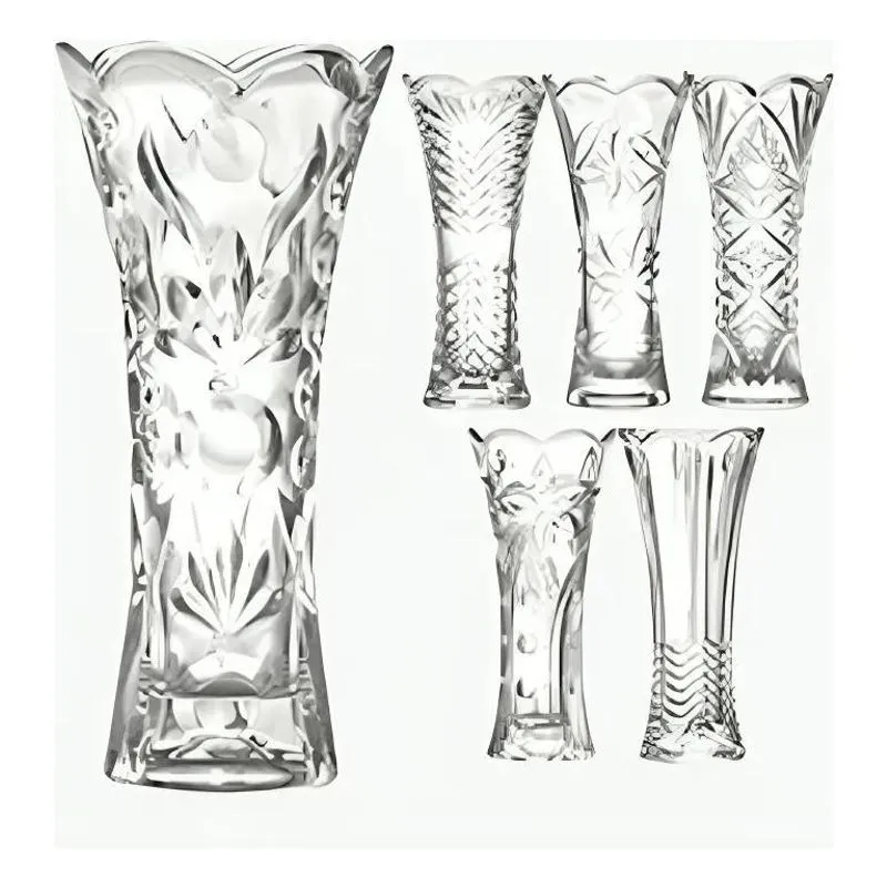 10x Vaso Decorativo Vidro Cristal Jarrinho Arranjo Flores S
