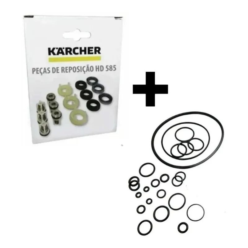 2x Kit Reparo Gaxeta Anel Raspador Oring Lavadora Karcher Hd