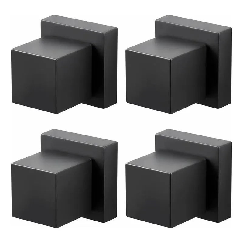Kit 4 Acabamentos Para Registro Docol Quadrado Preto