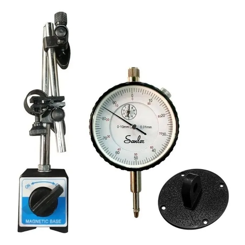 5x Kit Relógio Comparador + Base Magnética Marberg