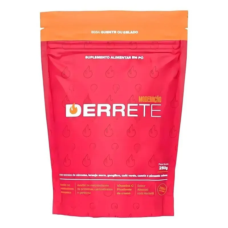 5x Derrete Termogênico 250g Moderação Sabor Natural
