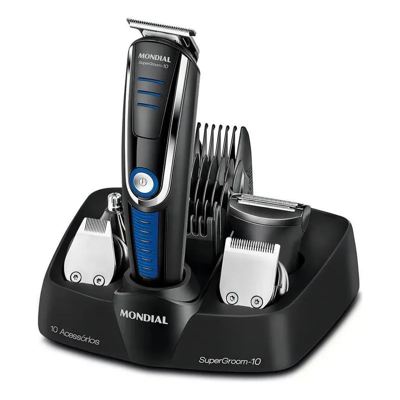 5x Aparador De Pelos Super Groom 10 Mondial 6w Bivolt Bg-03