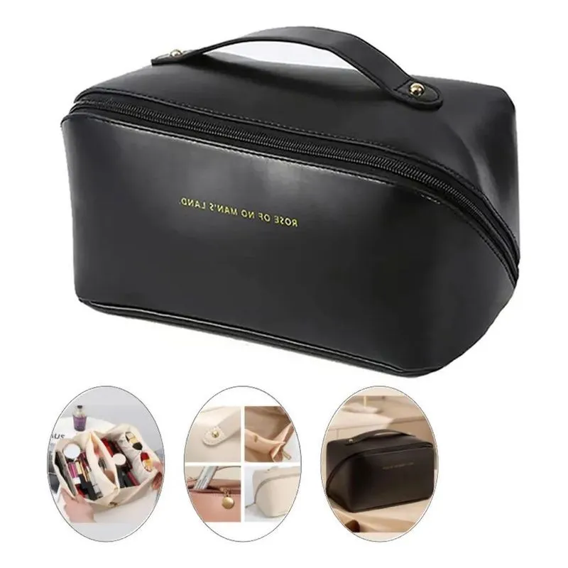 5x Nécessaire Feminina Grande Maquiagem Cosméticos Bolsa Via