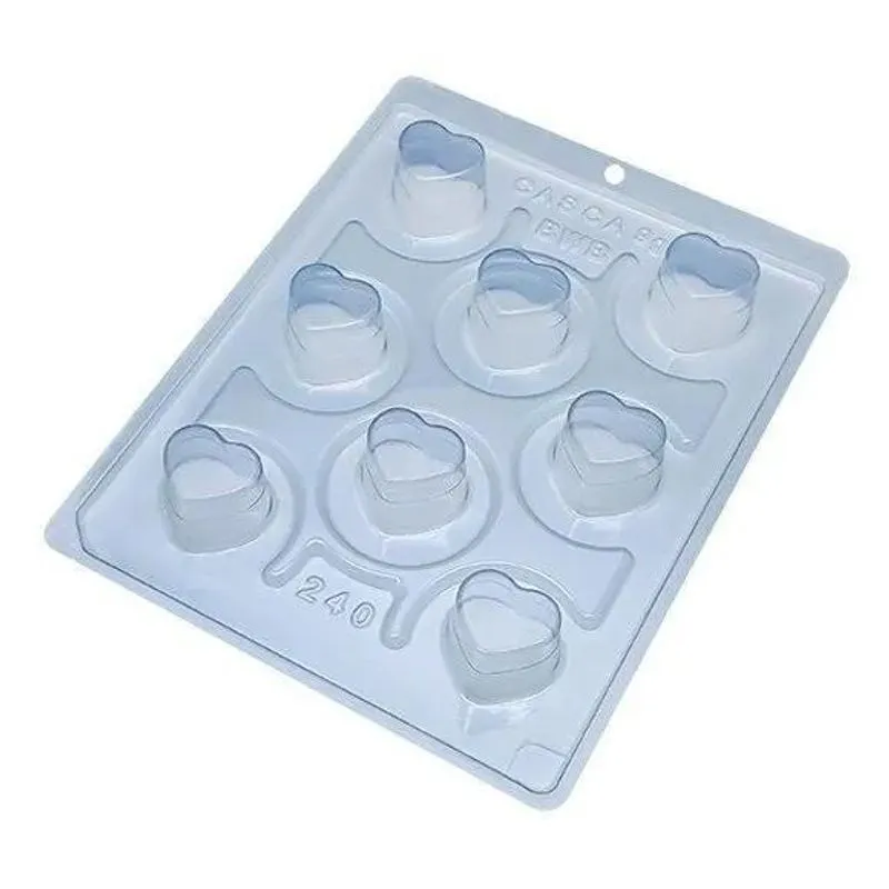 2x Forma De Chocolate Acetato Com Silicone Buffet Coração -