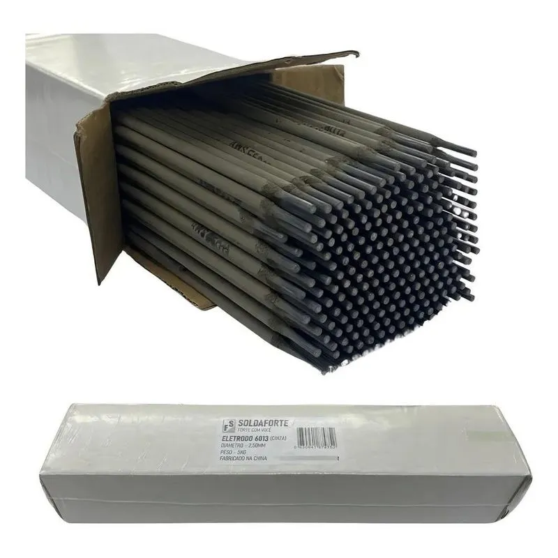 10x 5kg Eletrodo 6013 Cinza 2,50mm Ferro Metalon - Soldafor