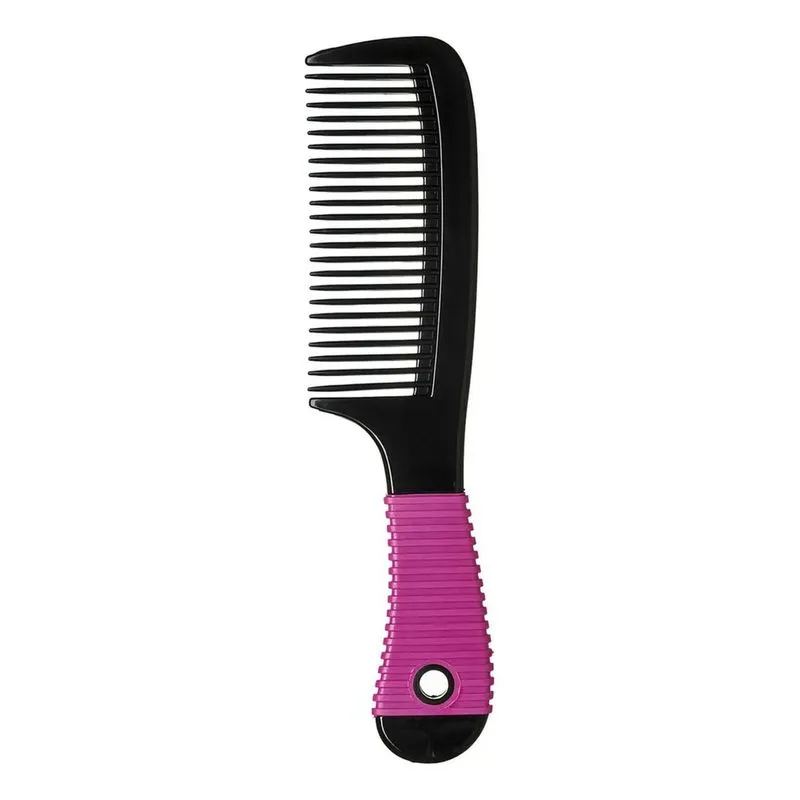 5x Pente Com Suporte De Borracha Preto E Rosa Ricca