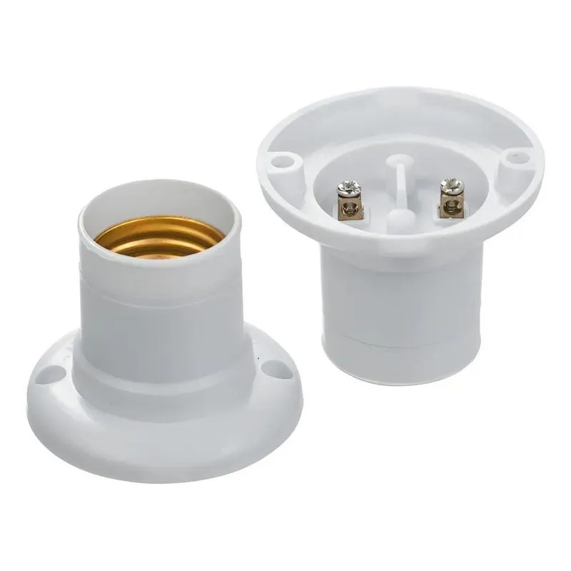 5x Kit 5 Bocal Fixo De Teto Soquete Termoplástico Branco E27
