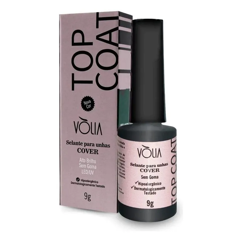 10x Top Coat Selante Alto Brilho Vólia 9gr Cor Cover