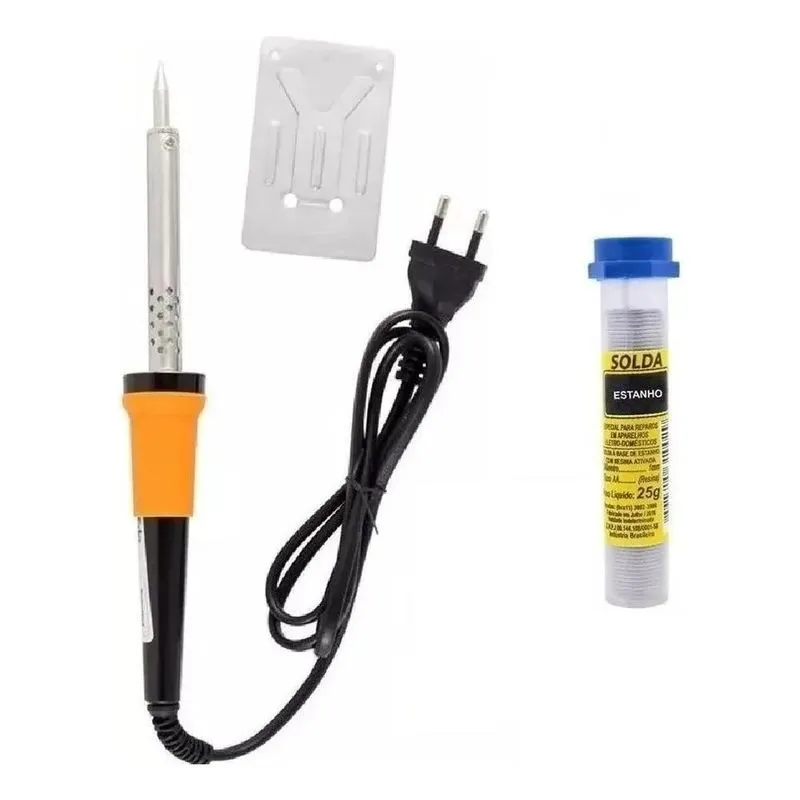 5x Kit Ferro Soldar Eda 30, 40 Ou 60 W + 1 Tubo Estanho 25