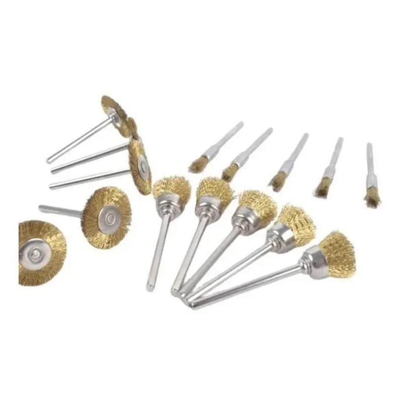 Kit 15 Escovas Com Fios De Aço Para Micro Retifica