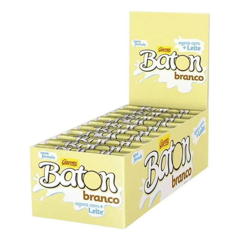 5x Display Chocolate Branco Baton 30unx16g