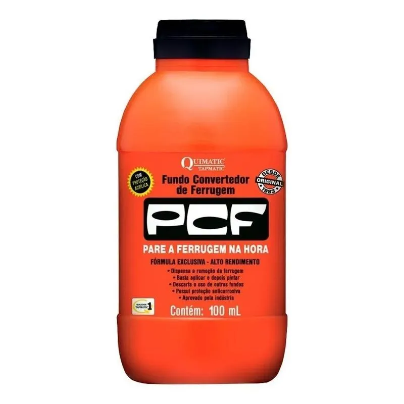 5x Pcf Fundo Convertedor Pare Ferrugem Na Hora Quimatic 100m