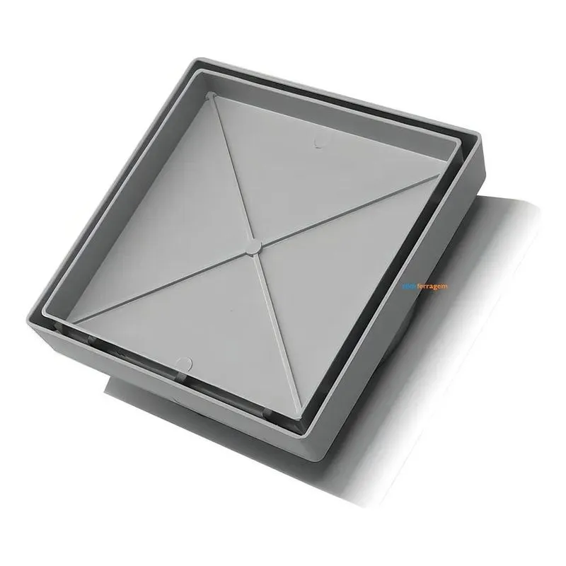 10x Estrela Ralo Invisivel Plástico 15 X 15 Cinza