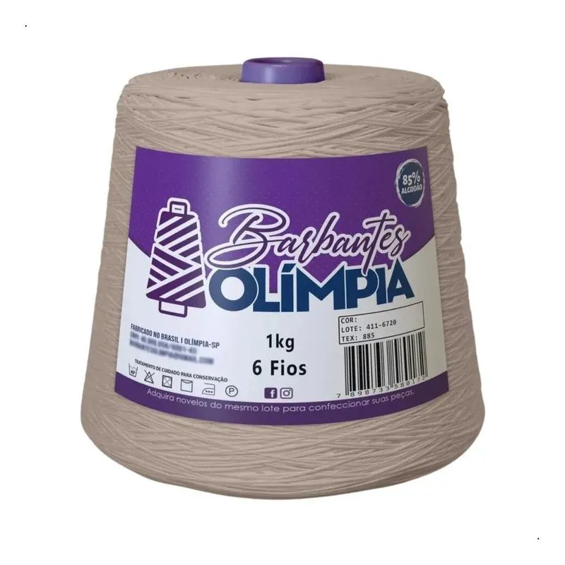 5x Barbante 1 Kg Fio 6 Olimpia Linha Crochê Diversas Cores R