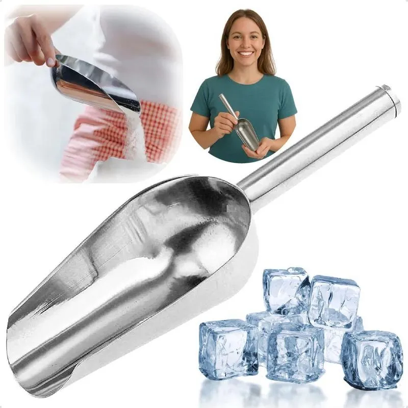 3x Concha Pegador Multiuso Inox Cereais Gelo Grande Grãos Ra