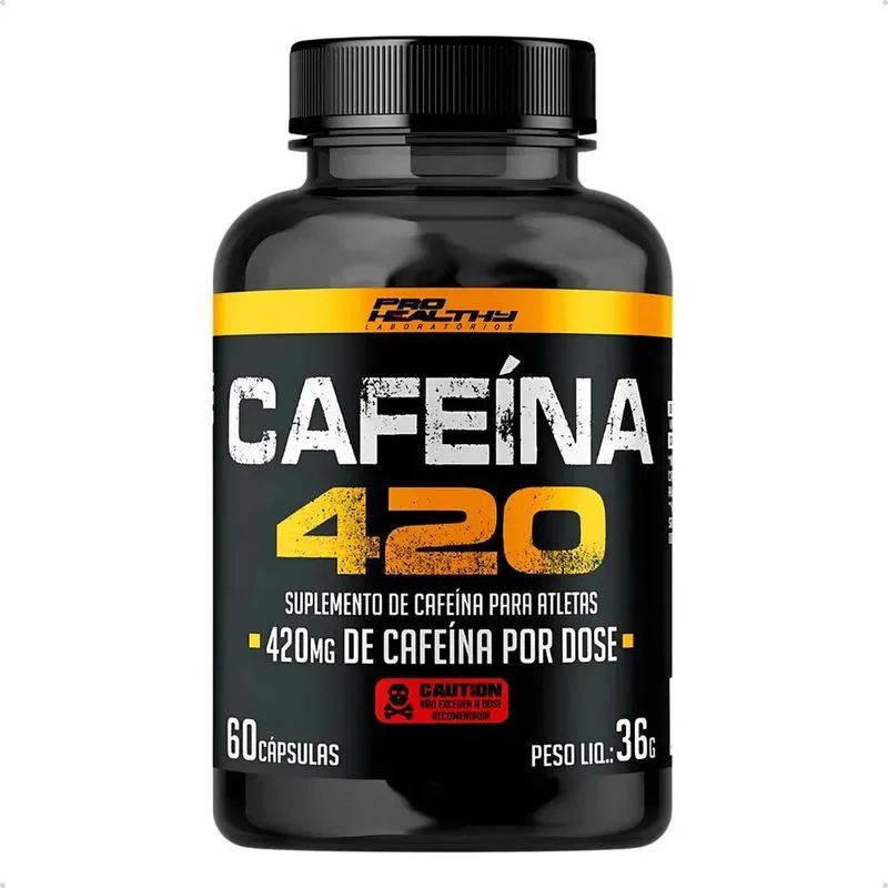 10x Pro Healthy Cafeina Em Capsulas 420 Pote 60 Unidades Se