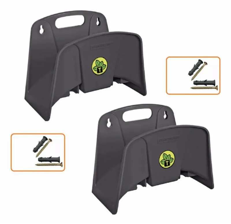 2 Suportes De Mangueira De Parede Tramontina - Kit Fixação -