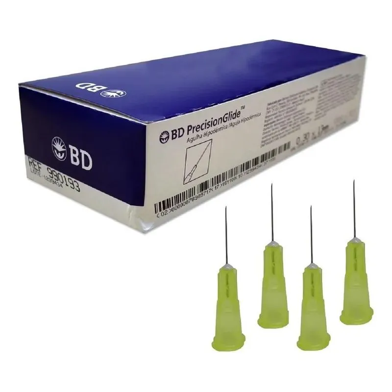 10x Carboxiterapia Agulha 13x3 Bd 30g 1/2 Hipodérmica 100 U
