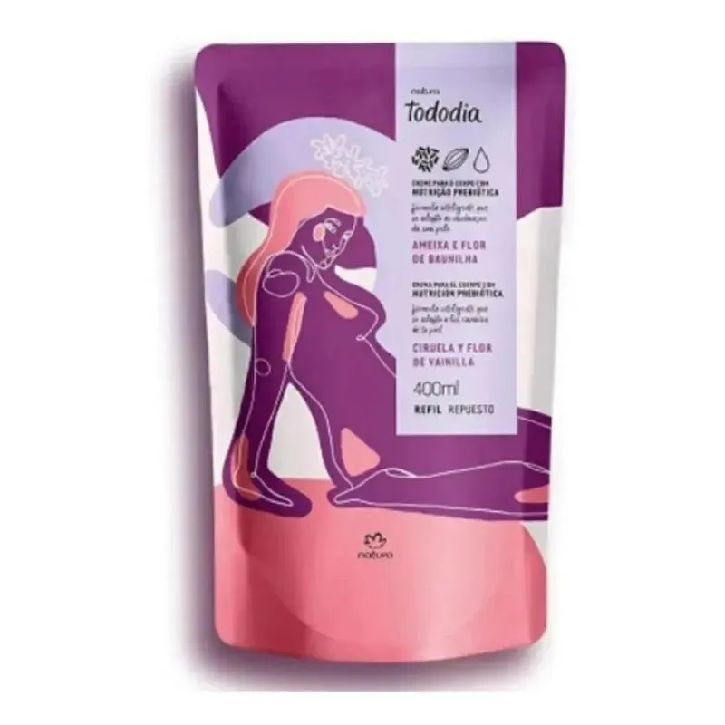 2x Refil Creme Para O Corpo Tododia Ameixa E Flor De Baunilh