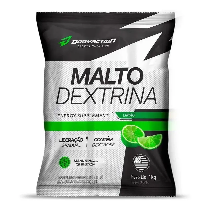 Maltodextrina 1kg - Bodyaction Sabor Limão