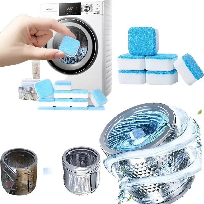10x Kit 5 Pastilhas Tabletes Limpeza Máquina De Lavar Roupa