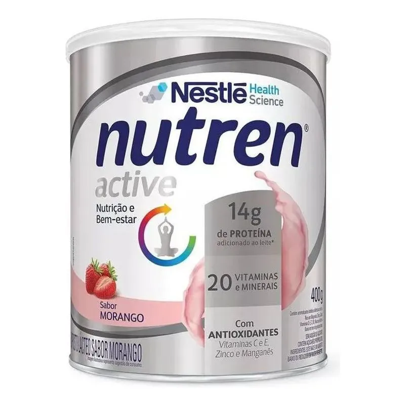 Suplemento Em Pó Nestlé Nutren Proteína Sabor Morango 400g