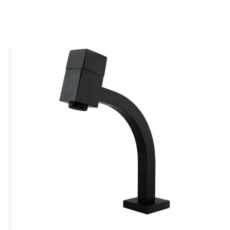 Torneira Banheiro Link Baixa Quadrado Preto Fosco 4030
