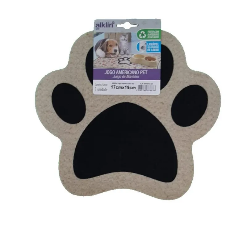 Tapete/jogo Americano Pet Premium Pequeno - Preto