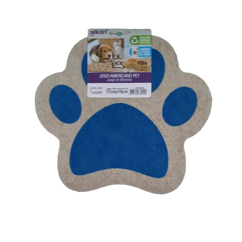 Tapete/Jogo Americano Pet Premium Pequeno - Azul