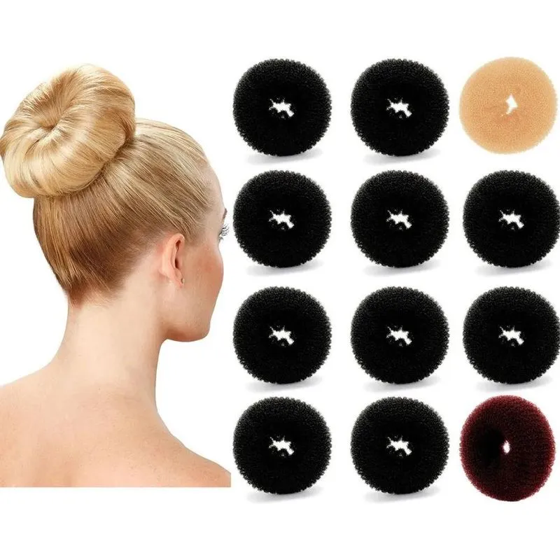 2x 12 Rosquinha Donut Para Fazer Coque Médio Penteado Acessó
