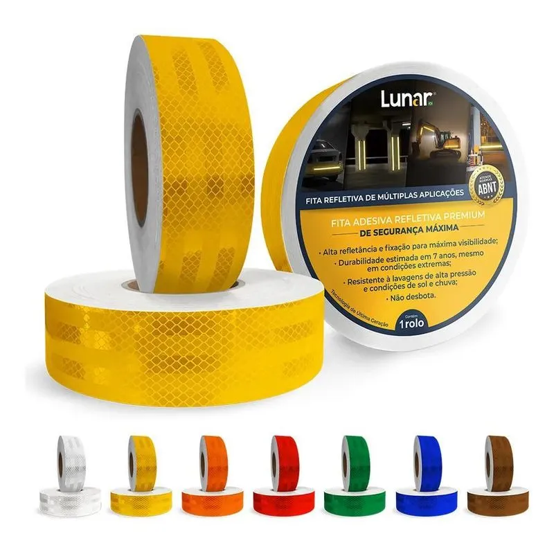 10x Fita Faixa Luminosa Refletiva Automotiva Decorativa 5cm