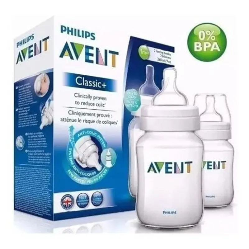Kit 2 Mamadeiras 125/260ml Classic Cristal - Philips Avent